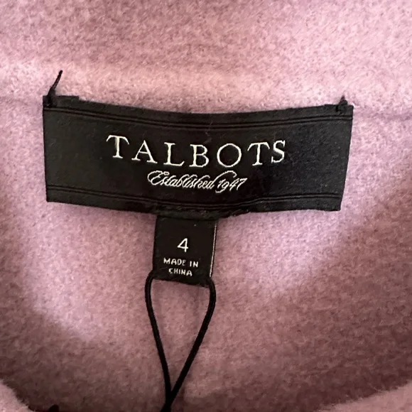 Talbots Lilac 80% Wool-Blend Coat - Size 4 - Picture 2 of 9